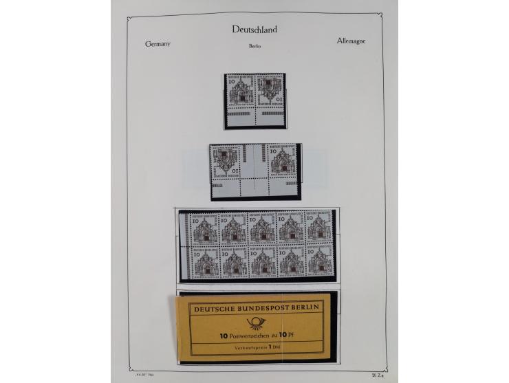 ZUSAMMENDRUCKE: 1913/68, anfangs meist ungebrauchte und gestempelte, später postfrische Sammlung Zusammendrucke ab Germania u