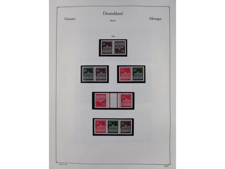 ZUSAMMENDRUCKE: 1913/68, anfangs meist ungebrauchte und gestempelte, später postfrische Sammlung Zusammendrucke ab Germania u