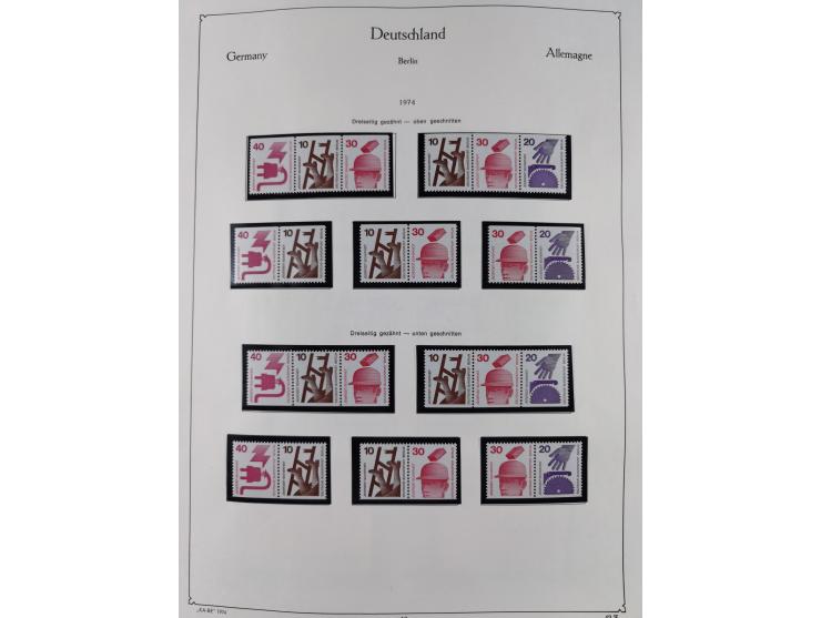 ZUSAMMENDRUCKE: 1913/68, anfangs meist ungebrauchte und gestempelte, später postfrische Sammlung Zusammendrucke ab Germania u