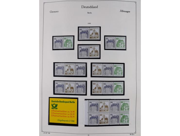 ZUSAMMENDRUCKE: 1913/68, anfangs meist ungebrauchte und gestempelte, später postfrische Sammlung Zusammendrucke ab Germania u