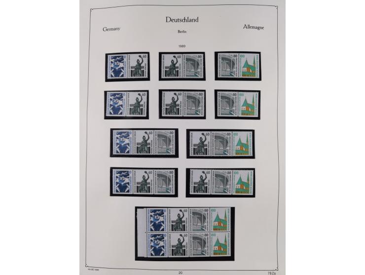 ZUSAMMENDRUCKE: 1913/68, anfangs meist ungebrauchte und gestempelte, später postfrische Sammlung Zusammendrucke ab Germania u