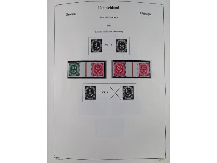 ZUSAMMENDRUCKE: 1913/68, anfangs meist ungebrauchte und gestempelte, später postfrische Sammlung Zusammendrucke ab Germania u