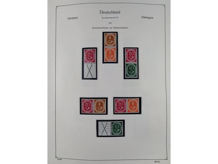 ZUSAMMENDRUCKE: 1913/68, anfangs meist ungebrauchte und gestempelte, später postfrische Sammlung Zusammendrucke ab Germania u