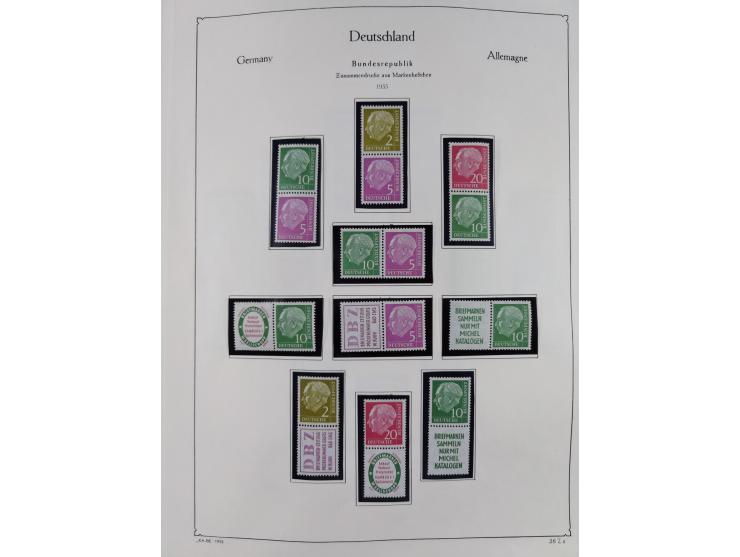 ZUSAMMENDRUCKE: 1913/68, anfangs meist ungebrauchte und gestempelte, später postfrische Sammlung Zusammendrucke ab Germania u