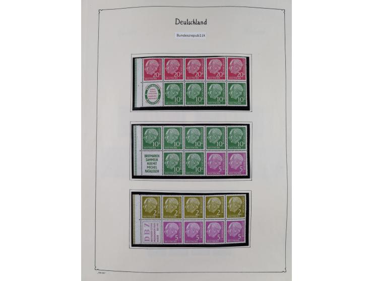 ZUSAMMENDRUCKE: 1913/68, anfangs meist ungebrauchte und gestempelte, später postfrische Sammlung Zusammendrucke ab Germania u