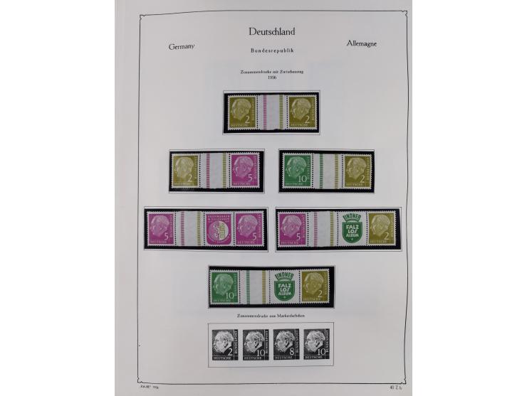 ZUSAMMENDRUCKE: 1913/68, anfangs meist ungebrauchte und gestempelte, später postfrische Sammlung Zusammendrucke ab Germania u