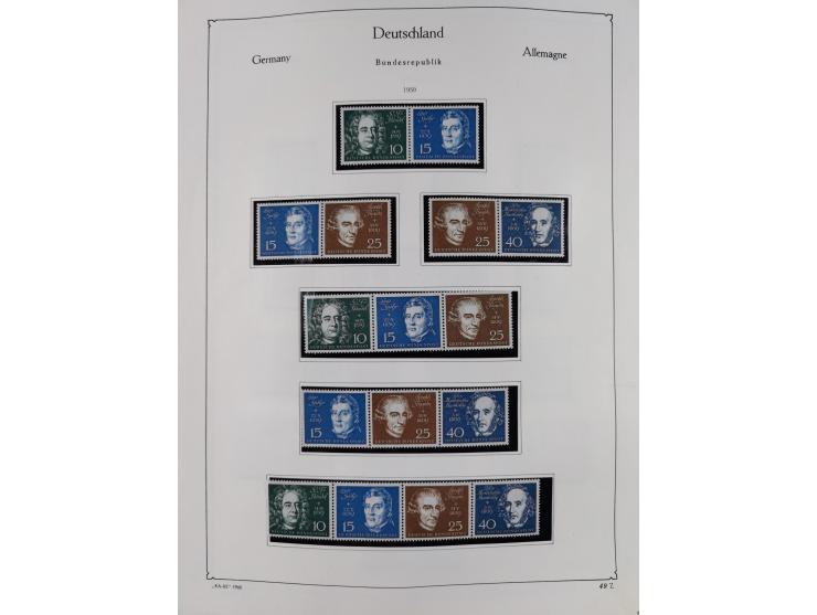 ZUSAMMENDRUCKE: 1913/68, anfangs meist ungebrauchte und gestempelte, später postfrische Sammlung Zusammendrucke ab Germania u