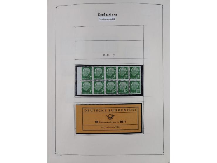 ZUSAMMENDRUCKE: 1913/68, anfangs meist ungebrauchte und gestempelte, später postfrische Sammlung Zusammendrucke ab Germania u