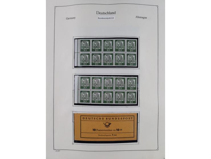 ZUSAMMENDRUCKE: 1913/68, anfangs meist ungebrauchte und gestempelte, später postfrische Sammlung Zusammendrucke ab Germania u