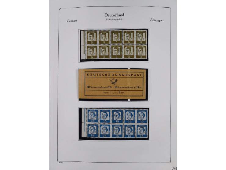 ZUSAMMENDRUCKE: 1913/68, anfangs meist ungebrauchte und gestempelte, später postfrische Sammlung Zusammendrucke ab Germania u