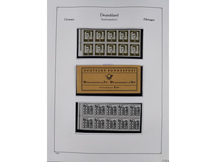 ZUSAMMENDRUCKE: 1913/68, anfangs meist ungebrauchte und gestempelte, später postfrische Sammlung Zusammendrucke ab Germania u