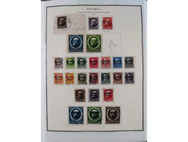 Baden bis Württemberg, reichhaltige 3-bändige Sammlung, ungebraucht und gestempelt sowie mit zahlreichen Briefen. Dabei u.a. 