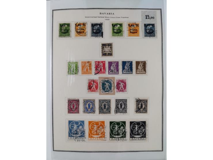 Baden bis Württemberg, reichhaltige 3-bändige Sammlung, ungebraucht und gestempelt sowie mit zahlreichen Briefen. Dabei u.a. 