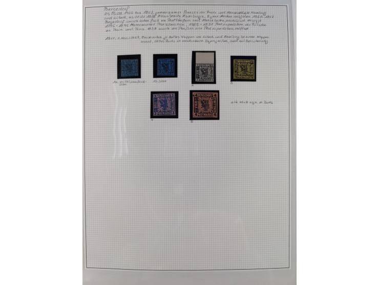 Baden bis Württemberg, reichhaltige 3-bändige Sammlung, ungebraucht und gestempelt sowie mit zahlreichen Briefen. Dabei u.a. 