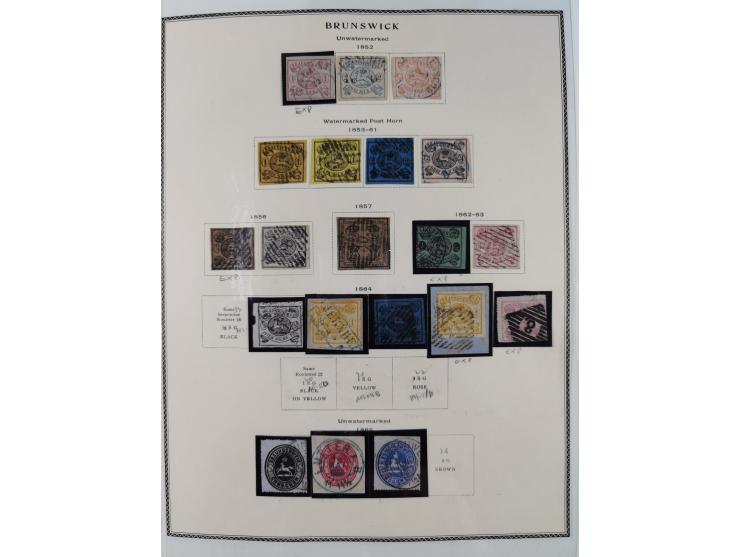 Baden bis Württemberg, reichhaltige 3-bändige Sammlung, ungebraucht und gestempelt sowie mit zahlreichen Briefen. Dabei u.a. 