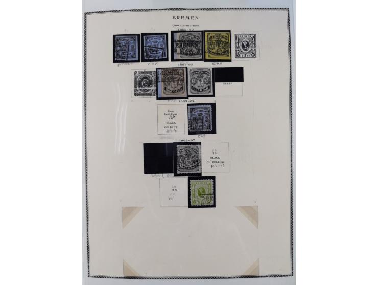 Baden bis Württemberg, reichhaltige 3-bändige Sammlung, ungebraucht und gestempelt sowie mit zahlreichen Briefen. Dabei u.a. 