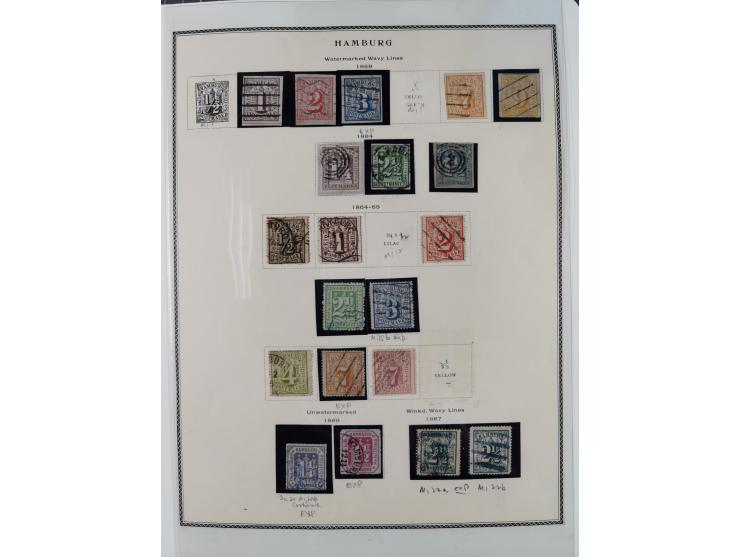 Baden bis Württemberg, reichhaltige 3-bändige Sammlung, ungebraucht und gestempelt sowie mit zahlreichen Briefen. Dabei u.a. 