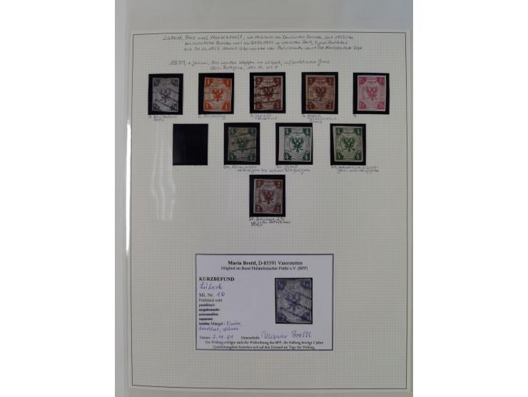 Baden bis Württemberg, reichhaltige 3-bändige Sammlung, ungebraucht und gestempelt sowie mit zahlreichen Briefen. Dabei u.a. 