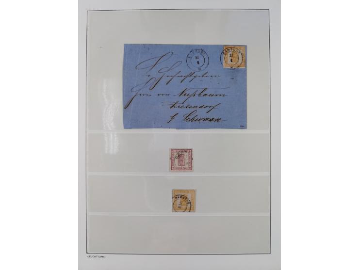 Baden bis Württemberg, reichhaltige 3-bändige Sammlung, ungebraucht und gestempelt sowie mit zahlreichen Briefen. Dabei u.a. 