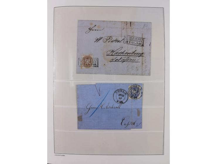 Baden bis Württemberg, reichhaltige 3-bändige Sammlung, ungebraucht und gestempelt sowie mit zahlreichen Briefen. Dabei u.a. 