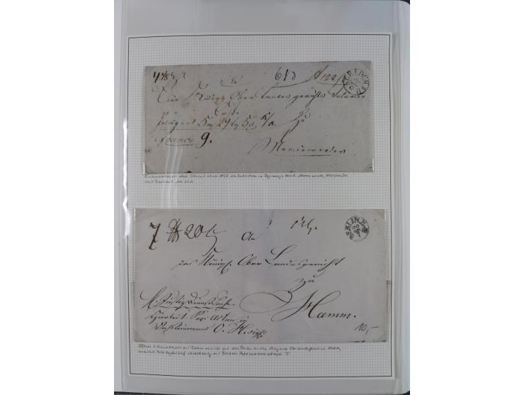 Baden bis Württemberg, reichhaltige 3-bändige Sammlung, ungebraucht und gestempelt sowie mit zahlreichen Briefen. Dabei u.a. 