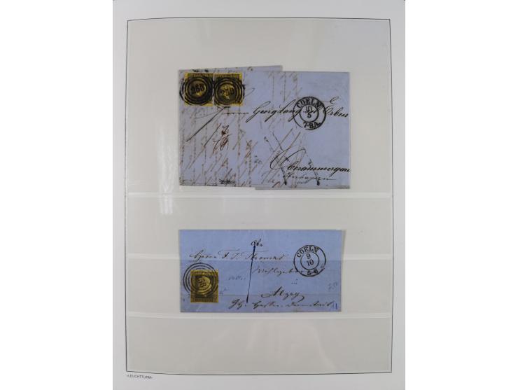 Baden bis Württemberg, reichhaltige 3-bändige Sammlung, ungebraucht und gestempelt sowie mit zahlreichen Briefen. Dabei u.a. 