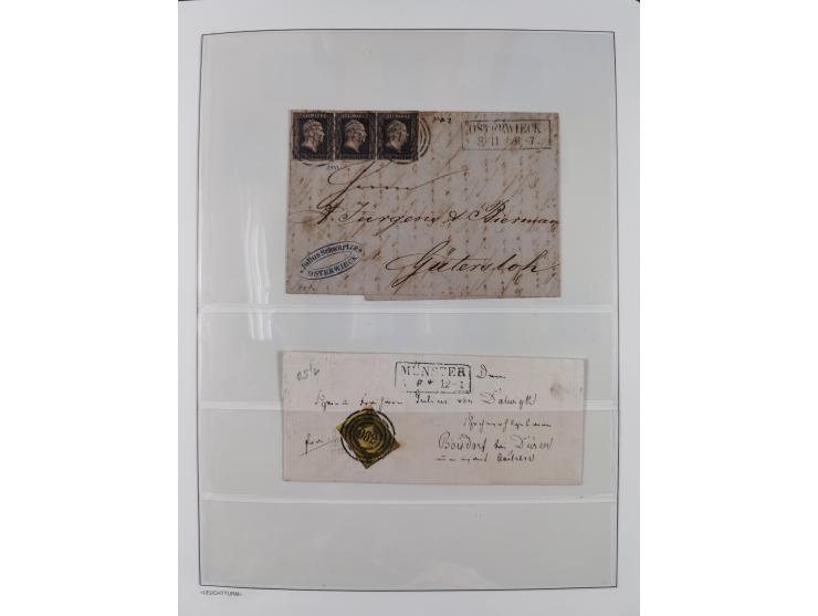 Baden bis Württemberg, reichhaltige 3-bändige Sammlung, ungebraucht und gestempelt sowie mit zahlreichen Briefen. Dabei u.a. 