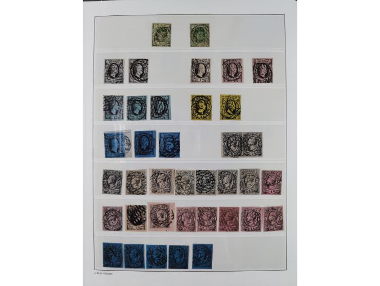 Baden bis Württemberg, reichhaltige 3-bändige Sammlung, ungebraucht und gestempelt sowie mit zahlreichen Briefen. Dabei u.a. 