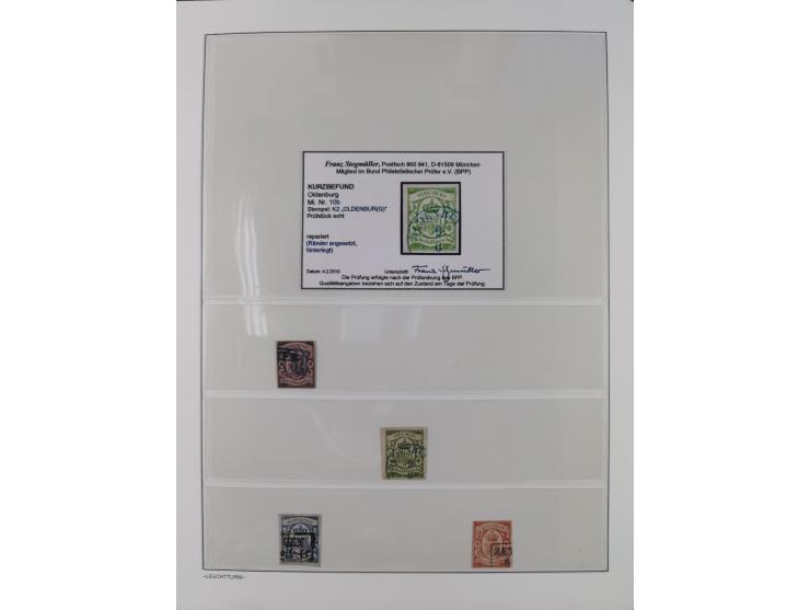 Baden bis Württemberg, reichhaltige 3-bändige Sammlung, ungebraucht und gestempelt sowie mit zahlreichen Briefen. Dabei u.a. 