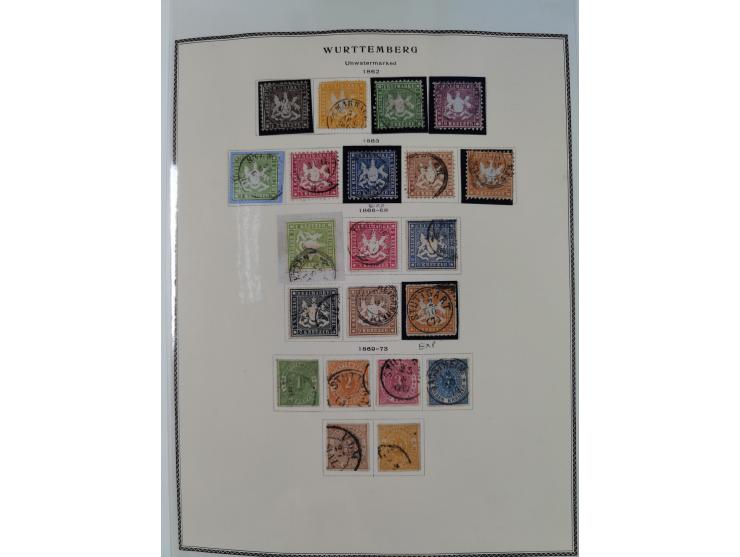 Baden bis Württemberg, reichhaltige 3-bändige Sammlung, ungebraucht und gestempelt sowie mit zahlreichen Briefen. Dabei u.a. 