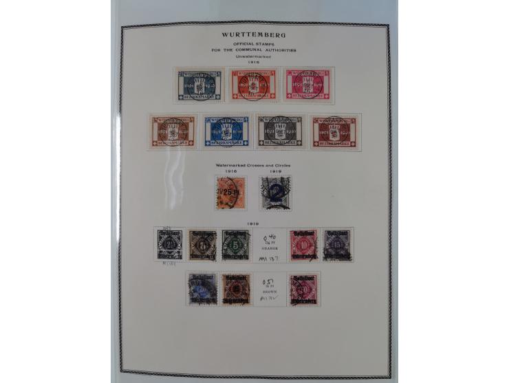 Baden bis Württemberg, reichhaltige 3-bändige Sammlung, ungebraucht und gestempelt sowie mit zahlreichen Briefen. Dabei u.a. 