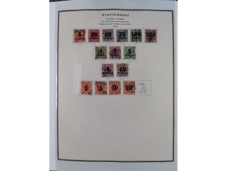Baden bis Württemberg, reichhaltige 3-bändige Sammlung, ungebraucht und gestempelt sowie mit zahlreichen Briefen. Dabei u.a. 