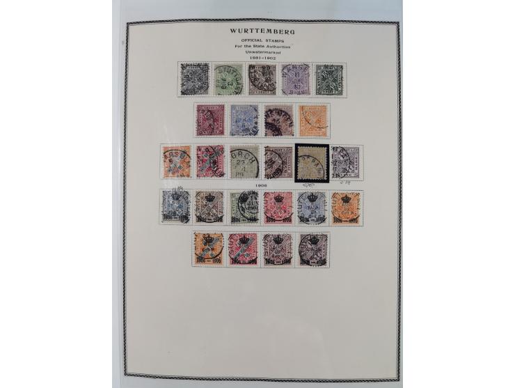 Baden bis Württemberg, reichhaltige 3-bändige Sammlung, ungebraucht und gestempelt sowie mit zahlreichen Briefen. Dabei u.a. 