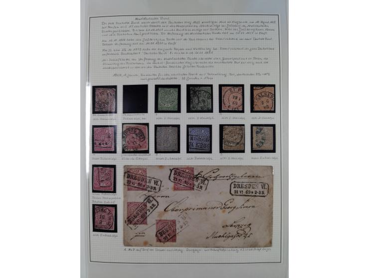 Baden bis Württemberg, reichhaltige 3-bändige Sammlung, ungebraucht und gestempelt sowie mit zahlreichen Briefen. Dabei u.a. 