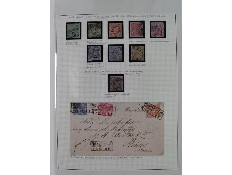 Baden bis Württemberg, reichhaltige 3-bändige Sammlung, ungebraucht und gestempelt sowie mit zahlreichen Briefen. Dabei u.a. 