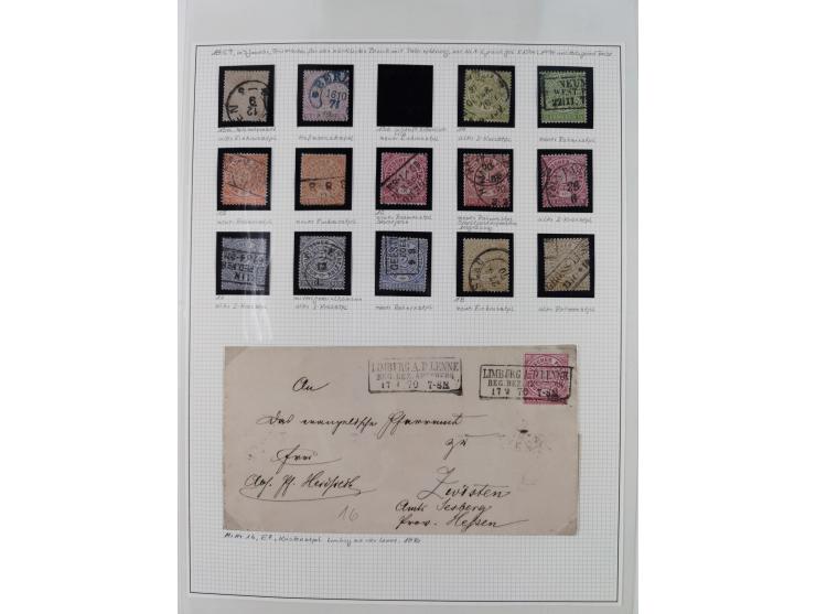 Baden bis Württemberg, reichhaltige 3-bändige Sammlung, ungebraucht und gestempelt sowie mit zahlreichen Briefen. Dabei u.a. 