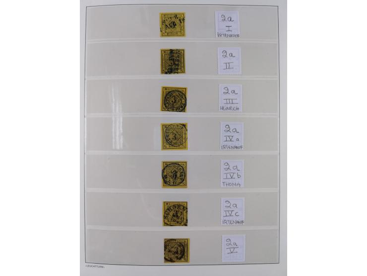 Baden bis Württemberg, reichhaltige 3-bändige Sammlung, ungebraucht und gestempelt sowie mit zahlreichen Briefen. Dabei u.a. 