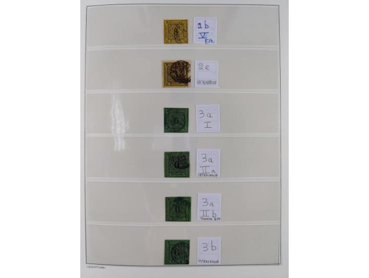 Baden bis Württemberg, reichhaltige 3-bändige Sammlung, ungebraucht und gestempelt sowie mit zahlreichen Briefen. Dabei u.a. 