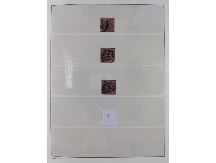 Baden bis Württemberg, reichhaltige 3-bändige Sammlung, ungebraucht und gestempelt sowie mit zahlreichen Briefen. Dabei u.a. 