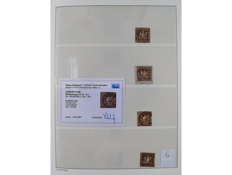 Baden bis Württemberg, reichhaltige 3-bändige Sammlung, ungebraucht und gestempelt sowie mit zahlreichen Briefen. Dabei u.a. 