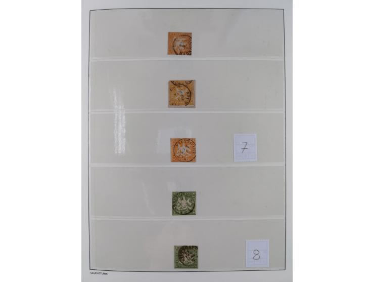 Baden bis Württemberg, reichhaltige 3-bändige Sammlung, ungebraucht und gestempelt sowie mit zahlreichen Briefen. Dabei u.a. 