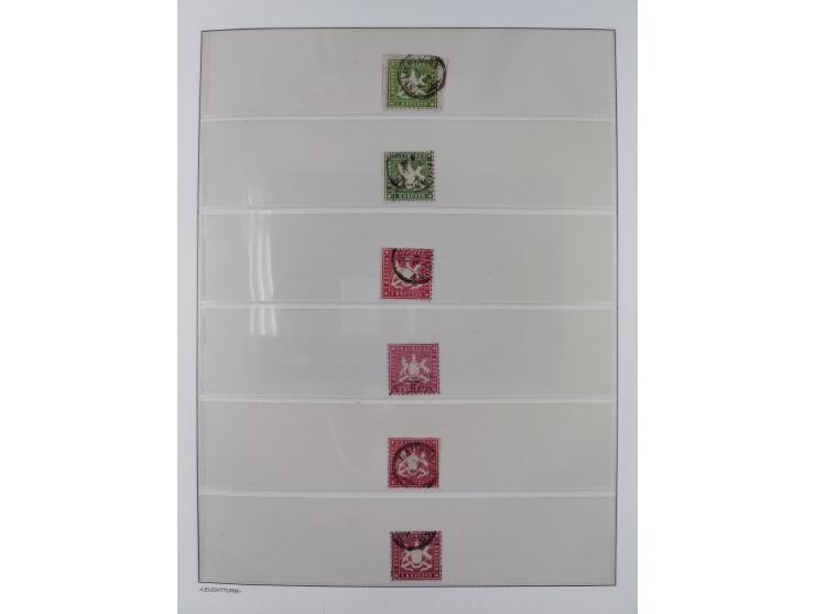 Baden bis Württemberg, reichhaltige 3-bändige Sammlung, ungebraucht und gestempelt sowie mit zahlreichen Briefen. Dabei u.a. 