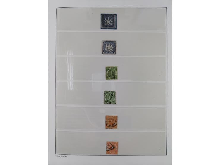 Baden bis Württemberg, reichhaltige 3-bändige Sammlung, ungebraucht und gestempelt sowie mit zahlreichen Briefen. Dabei u.a. 