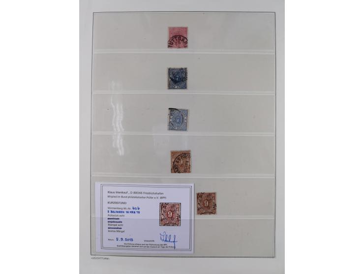 Baden bis Württemberg, reichhaltige 3-bändige Sammlung, ungebraucht und gestempelt sowie mit zahlreichen Briefen. Dabei u.a. 