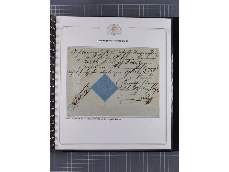 1569/1843 (ca.), aufgezogene Sammlung mit rund 150 Vorphila Briefen sowie einigen Dokumenten, Reisescheinen, etc., dabei blau