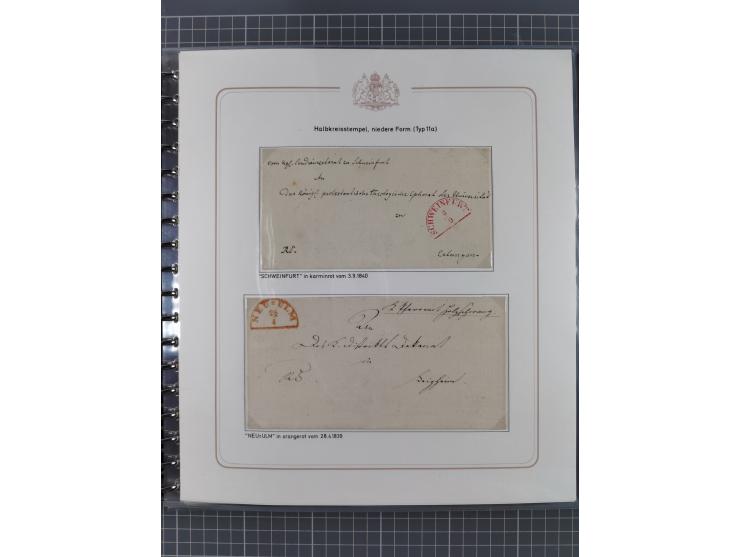 1569/1843 (ca.), aufgezogene Sammlung mit rund 150 Vorphila Briefen sowie einigen Dokumenten, Reisescheinen, etc., dabei blau