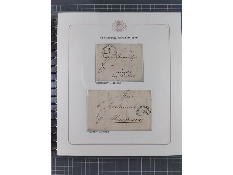 1569/1843 (ca.), aufgezogene Sammlung mit rund 150 Vorphila Briefen sowie einigen Dokumenten, Reisescheinen, etc., dabei blau