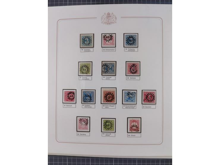 ABENSBERG bis ZWIESEL, 3-bändige Sammlung der geschlossenen Mühlradstempel mit weit über 600 Marken und Briefstücken und rund