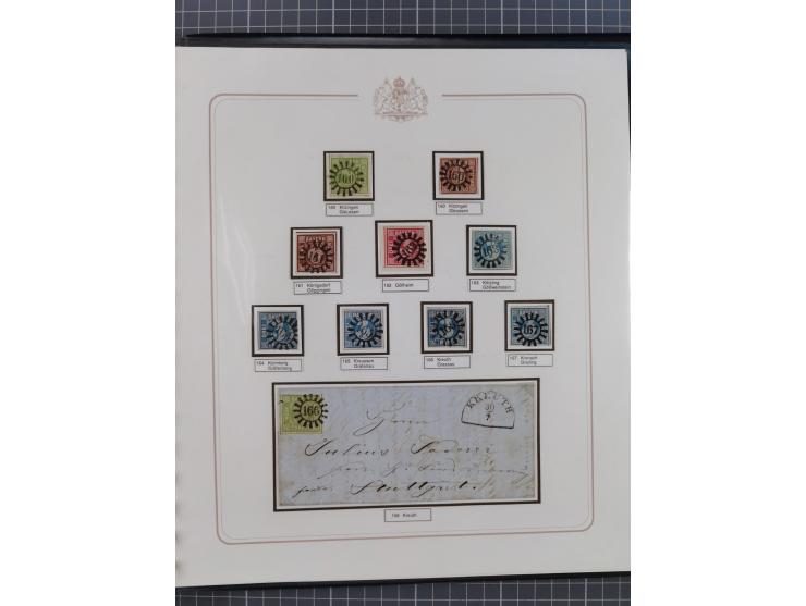 ABENSBERG bis ZWIESEL, 3-bändige Sammlung der geschlossenen Mühlradstempel mit weit über 600 Marken und Briefstücken und rund