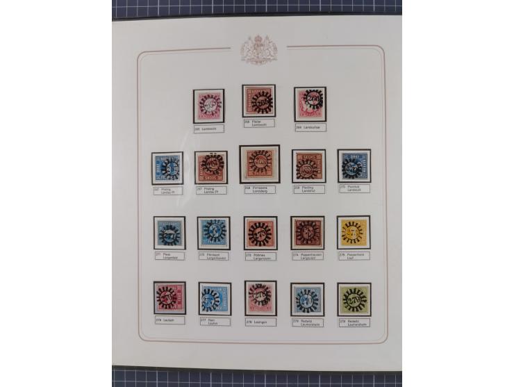 ABENSBERG bis ZWIESEL, 3-bändige Sammlung der geschlossenen Mühlradstempel mit weit über 600 Marken und Briefstücken und rund